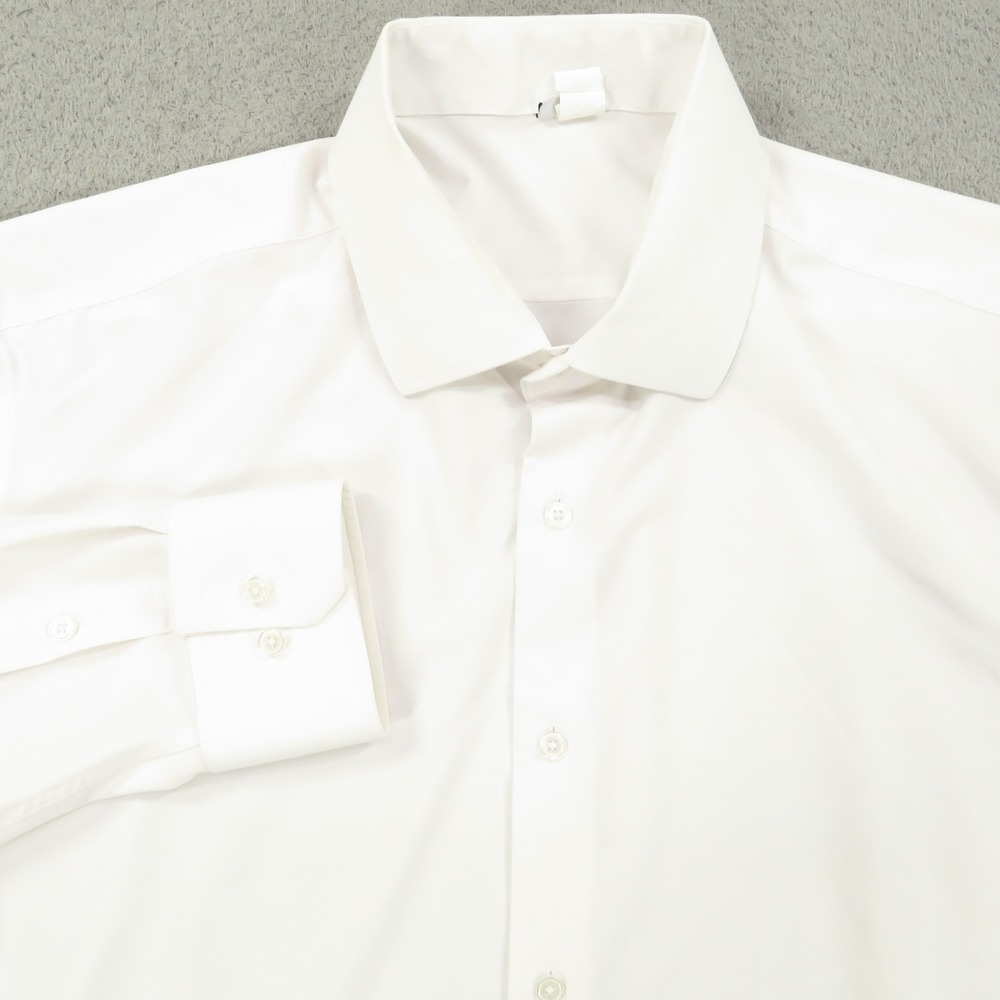 State & Liberty Men XXXL White Performance Long Sleeve Button Up Dress Shirt